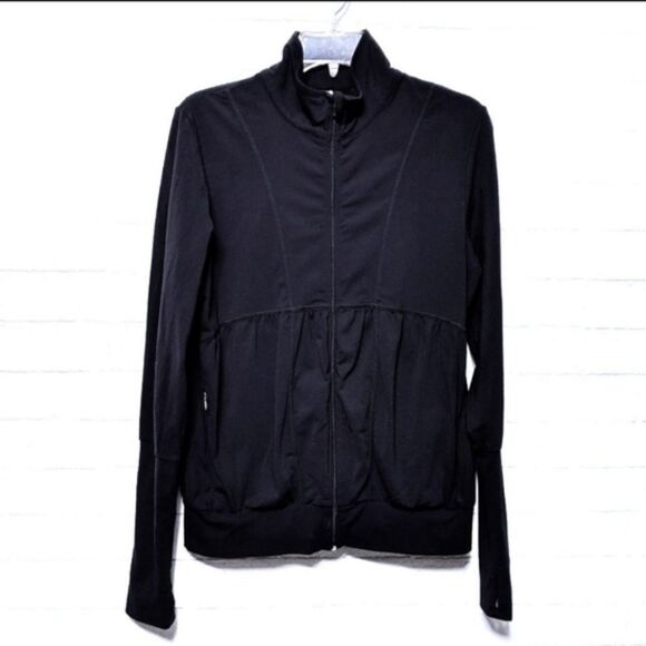LUCY Black Running Zip Front Jacket Med - Picture 8 of 8